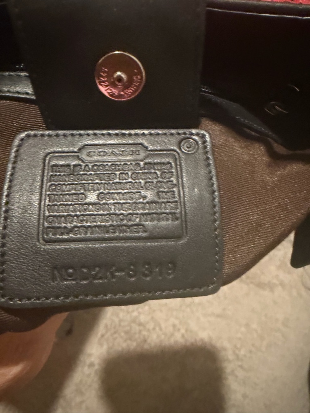 Vintage Coach Black Legacy Small Demi Hobo No. D2K-8319 - Picture 7 of 7